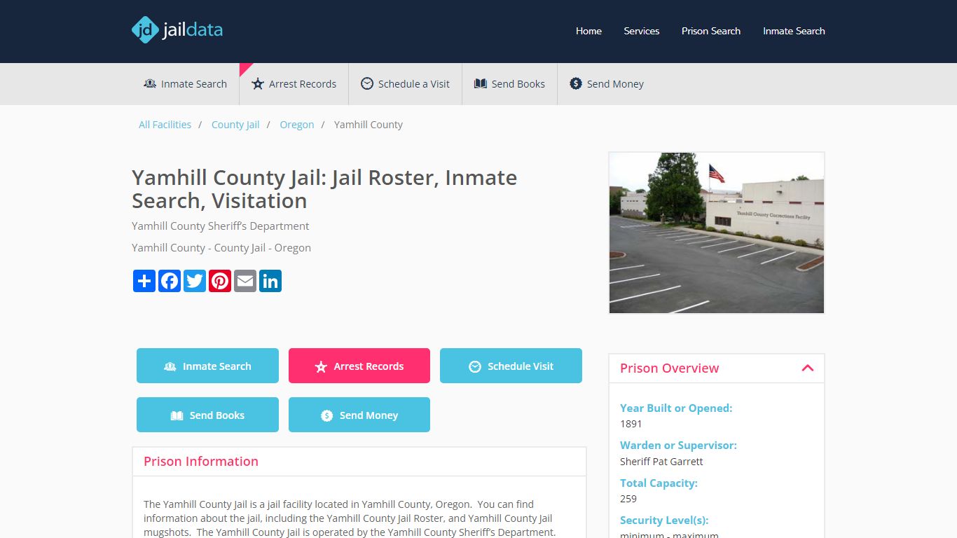 Yamhill County Jail: Jail Roster, Inmate Search, Visitation